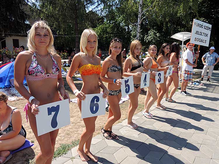 Miss-Thermalbad-Bogács-Wahlen bilden einen untrennbaren Bestandteil des Badfestivals